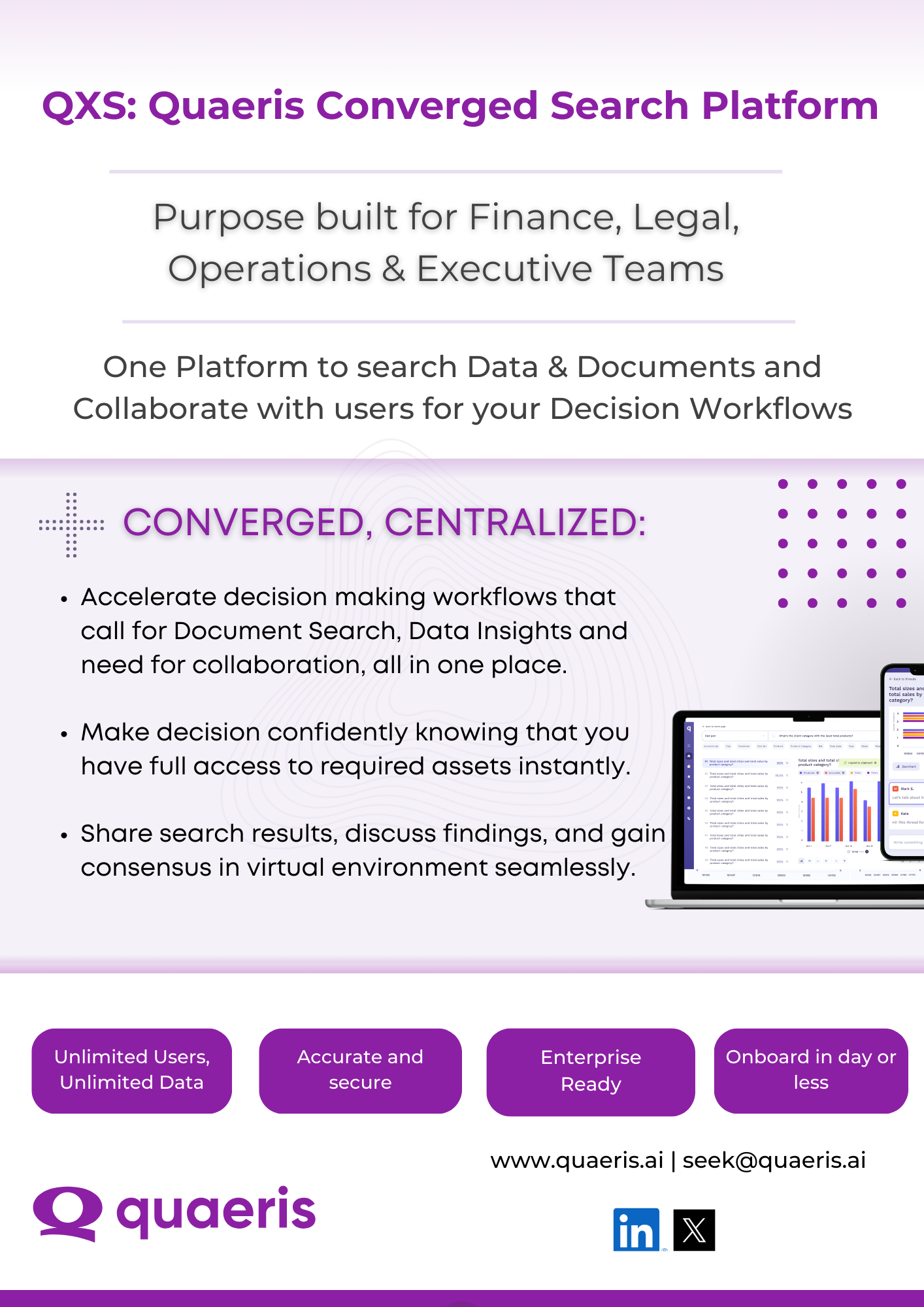 Quaeris for Converged Search